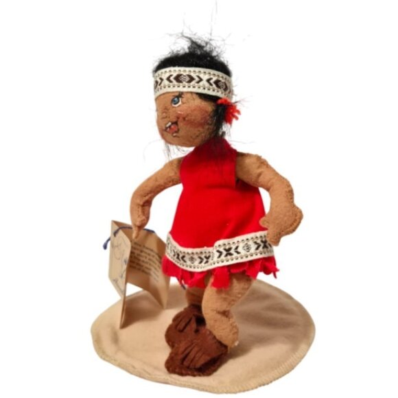 Annalee Dolls Mobilitee 1989 Vintage Thanksgiving Native American Girl Doll - Picture 5 of 8